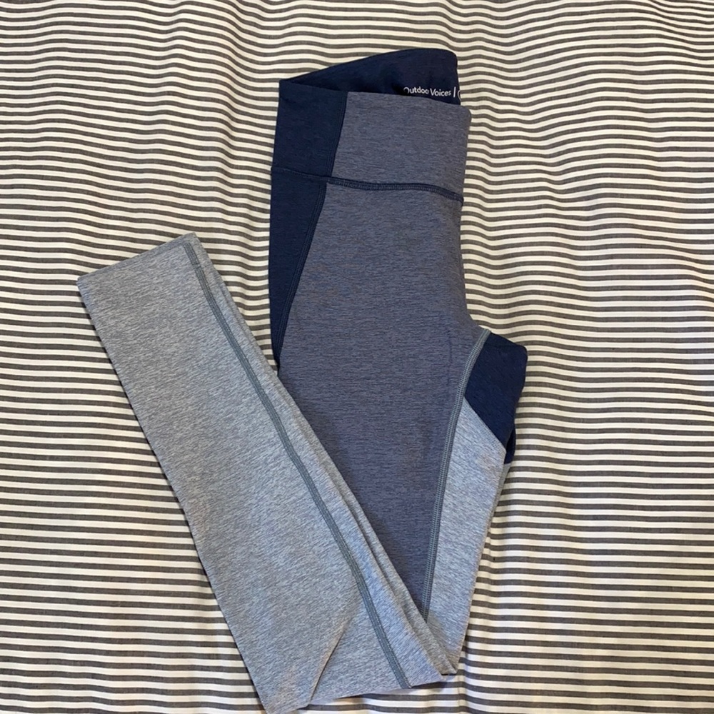 Outdoor Voices Blue Colorblock Leggings XS